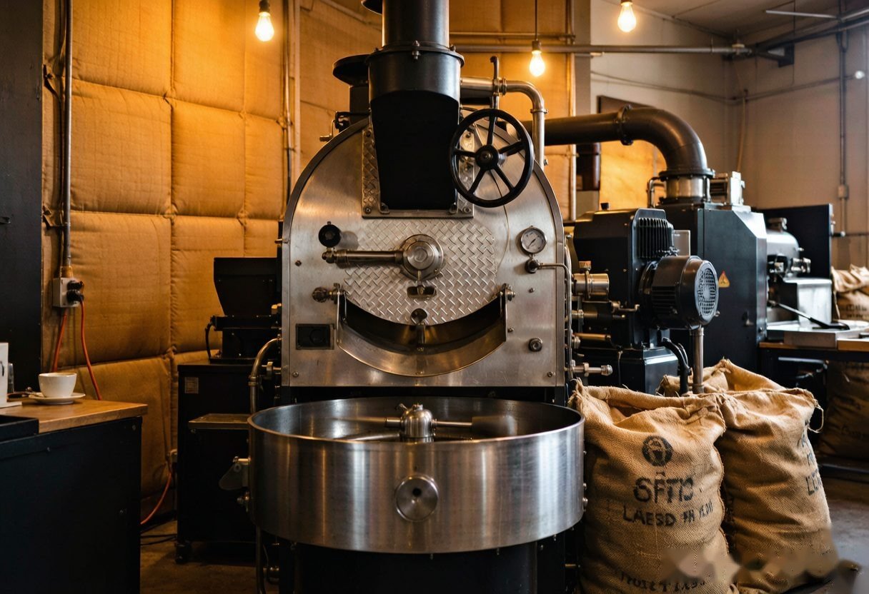 Specialty coffee roaster insulated with GPOWER nanoceramic aerogel wrap